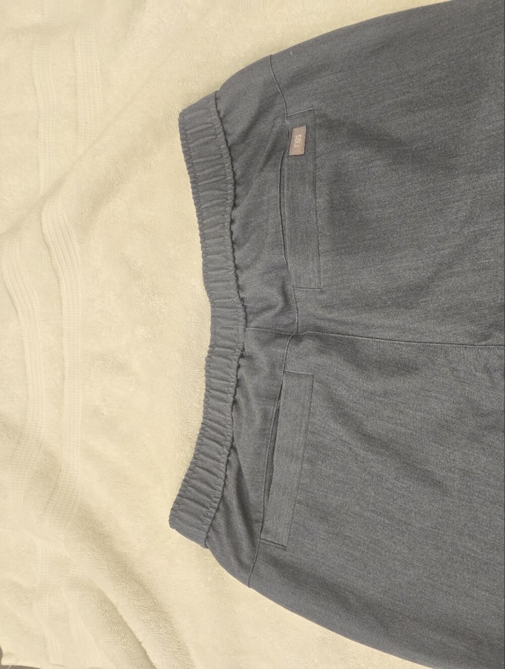 Figs Men's Dark Gray Jogger Sweatpants with Blue Drawstring - Picture 7 of 8